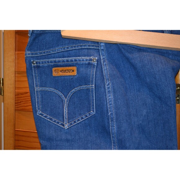 Vintage Jeans Ultra High Flat Front P.S. Gitano 1970s Logo Retro - Picture 2 of 6